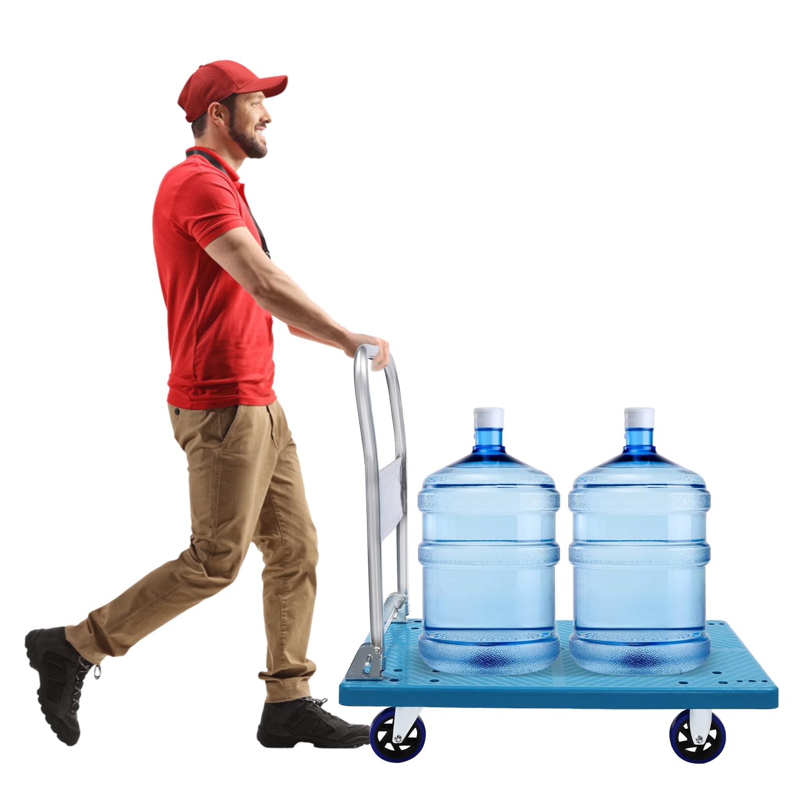 Carrello da trasporto, pieghevole, portata fino a 300 kg, per fabbriche, autocarri, 60 x 90 x 84 cm