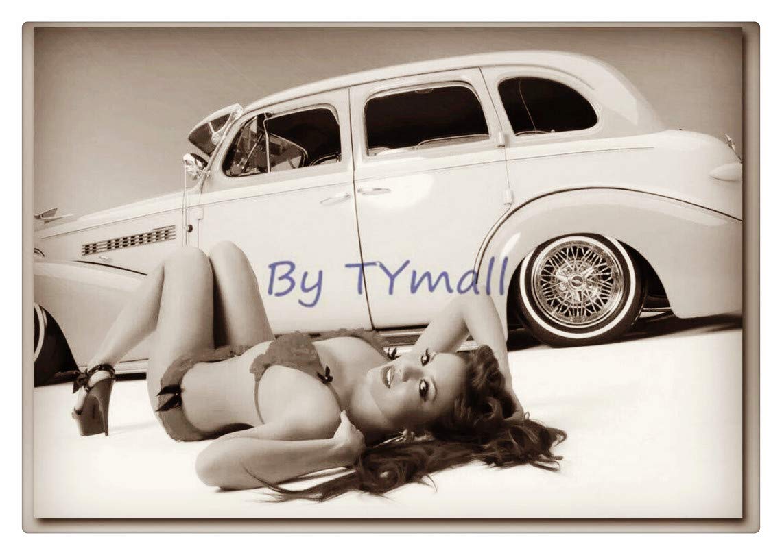Amazon.com: TYmall Vintage Look Pinup Girl Antique Car Hot Girl