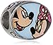 Disney Girls' "Mickey and Minnie Mouse" Stainless Steel Best Friends Oval Bead Charm