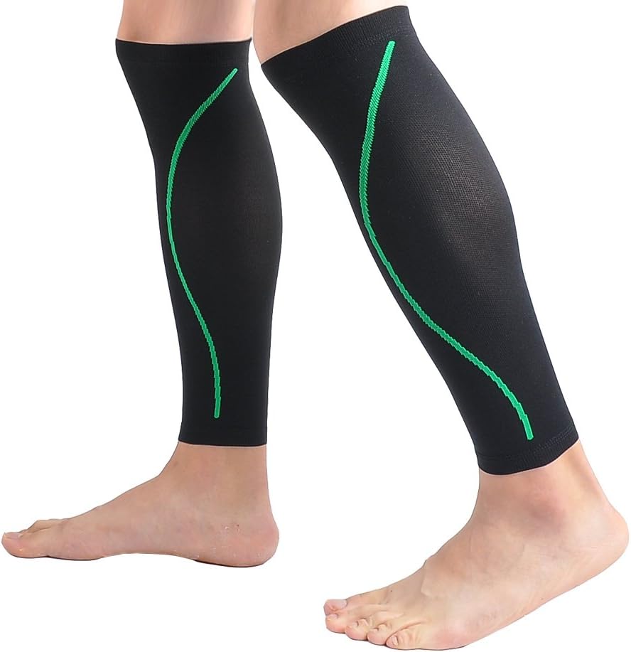 Kistar Compression Calf Sleeves(Pair) Unisex - Running & Cycling. Improves Circulation and Recovery (L/XL)