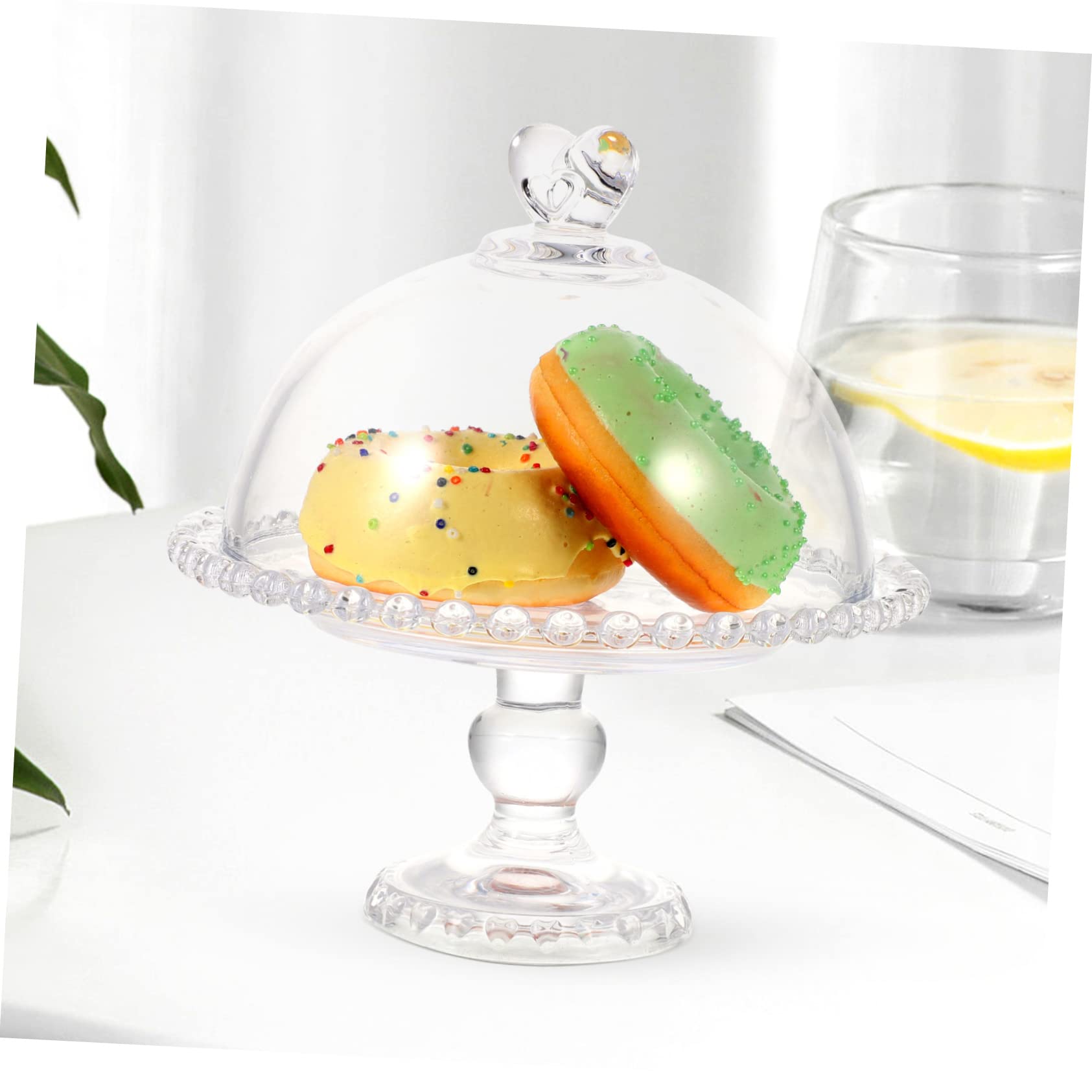Kuchenkuppel aus Glas, 1 Satz, Transparente Dessertabdeckung mit Griff