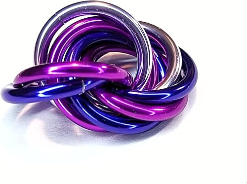 Miniatura 22 de Möbii Fidget Ball (MultiColor): Quiet Mobius ADHD Anxiety Stim Stress Relief Toy Tool for Home Travel Office or Desk (Small, Full, Pink Blue Silver)