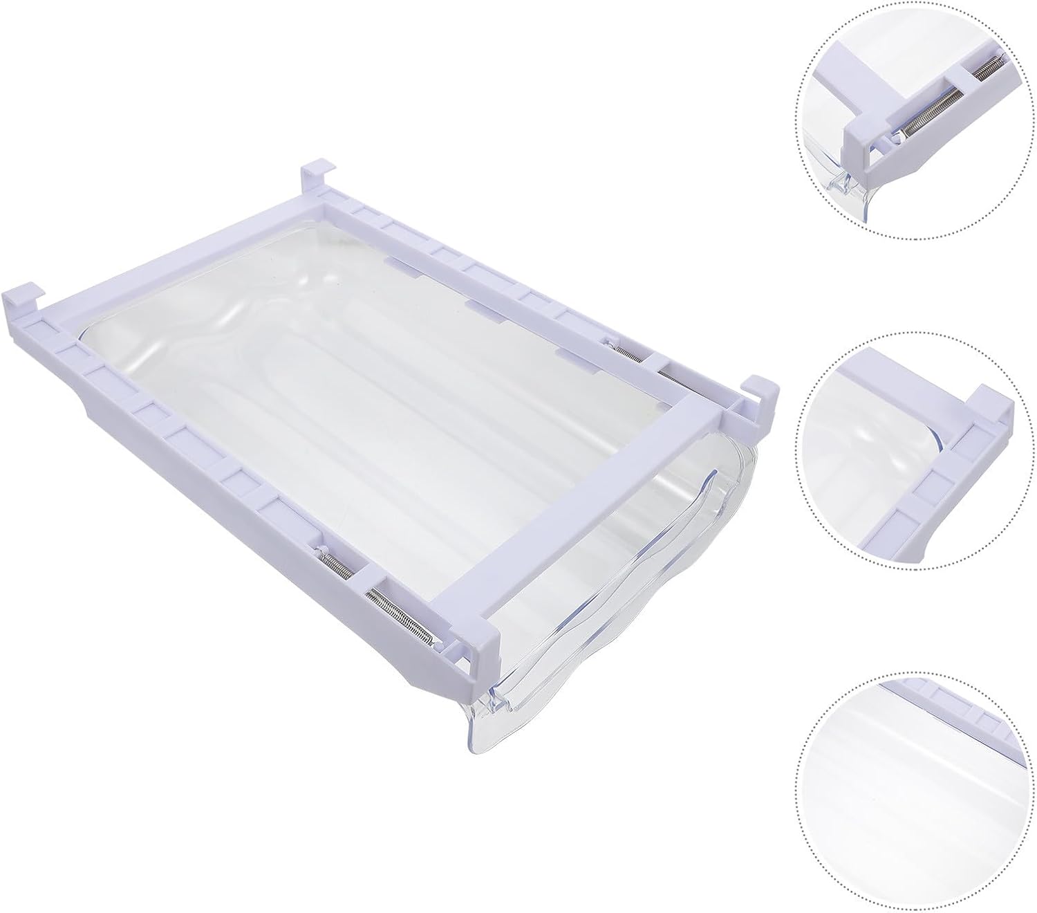 Refrigerator Egg Holder Drawer with Hanging Ripple Pattern Fridge Egg Storage Box Organizer Space-saving Dispenser for Kitchen Refrigerators