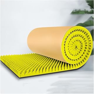 5m/Roll Noise Insulation Soundproofing Foam, 5cm Thick Fire Resistant Sound Dampening Panels, Self-Adhesive Double-Layer Sound Insulation Mat 15m (Yellow )