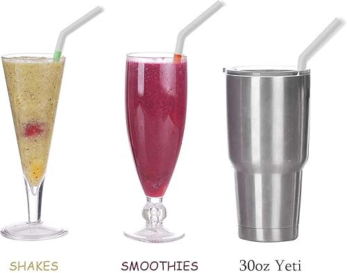 Miniatura 6 de Alink - Pajitas de silicona para batidos, 6 unidades, con cepillo de limpieza