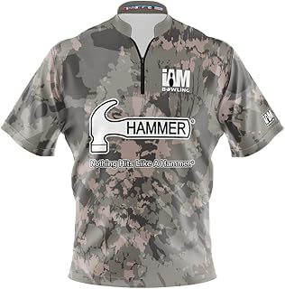 Logo Infusion Dye-Sublimated Bowling Jersey (Sash Collar) - I AM Bowling Fun Design 2052-HM - Hammer - Airforce CAMO (3X-Large)