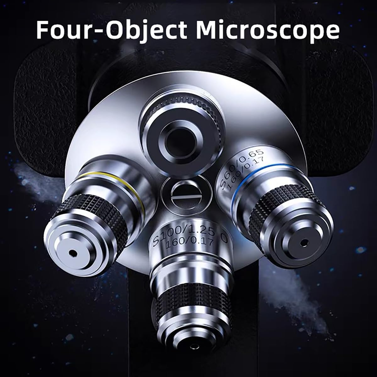 Microscopio Binocular Profesional, Equipo De Laboratorio, 30000x, 4*Objetivo/4*Ocular, con Pantalla, Pie De Rey, Conjunto De Investigación, para Enseñanza E Investigación-30000
