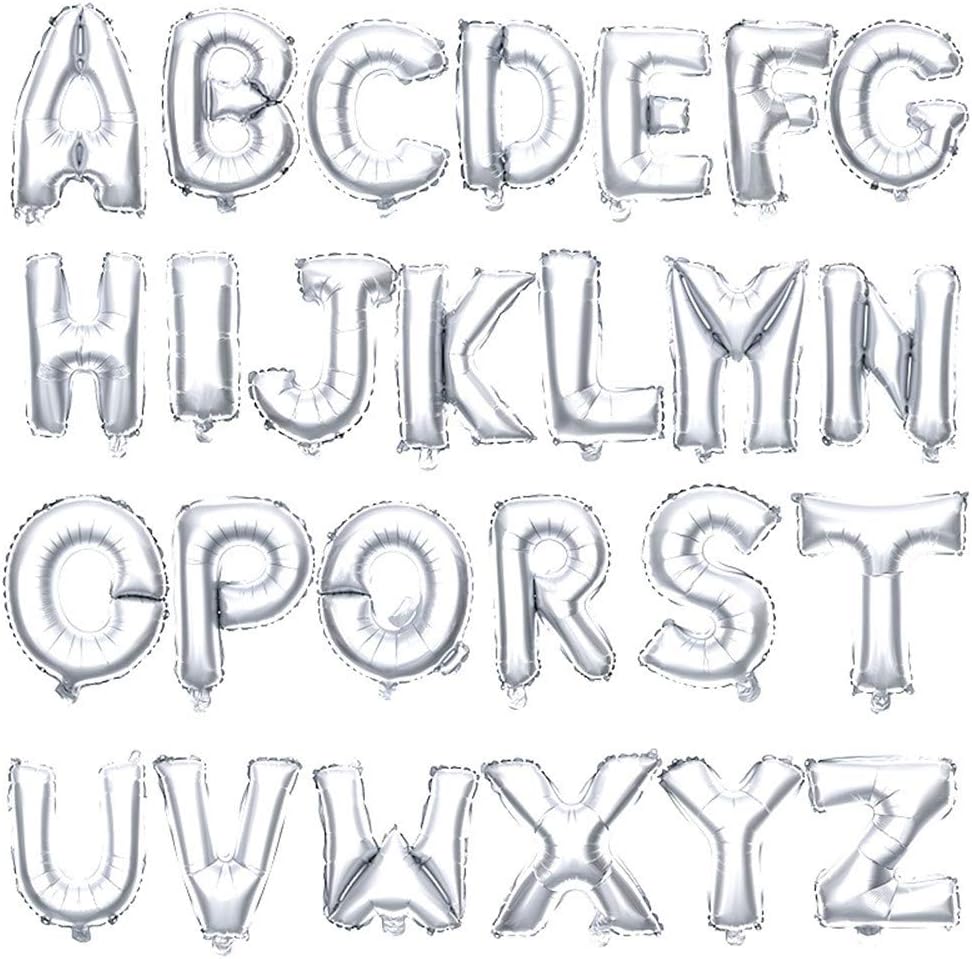 16 inch aluminum film balloons English alphabet balloons