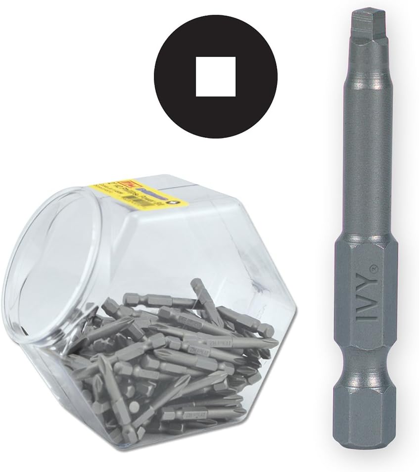 IVY Classic 45967 2-Inch #1 Square Power Bit, Impact Plus, 250-Pack