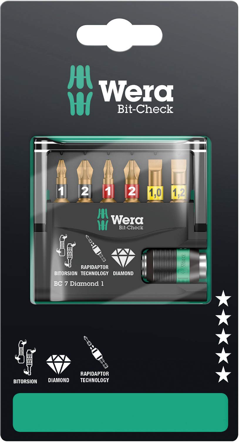 Bit-Check 7 Diamond 1 SB, 7 piezas