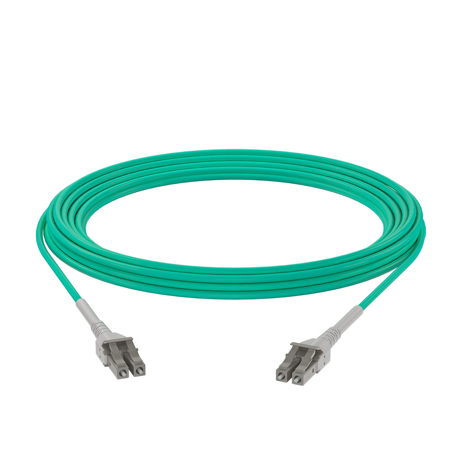 Câble de brassage OM3 LC à LC blindé en fibre optique, 30 m/98ft Multimode Uniboot LC à LC Câble de fibre optique, MMF, LC/UPC duplex, 50/125μm, LSZH blindé d'intérieur