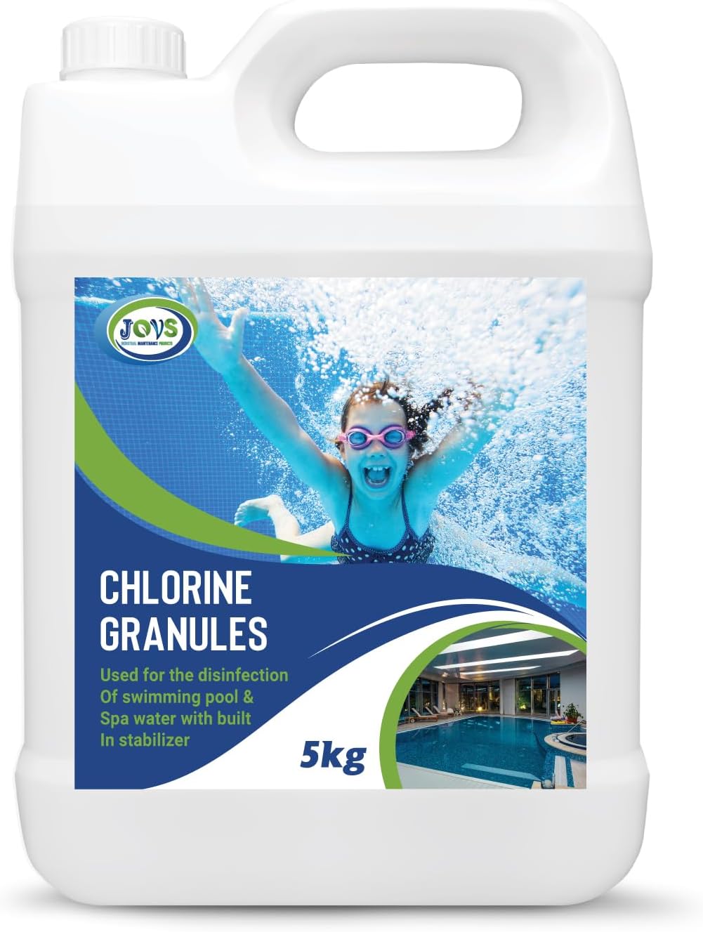 – JOVS Chlorine Granules 5kg : Stabilized Chemicals for Hot Tubs, Pools, and Spa's - Swimming Cleverness for Rapid Disinfecting and Cleaning, Spa Water Treatment.