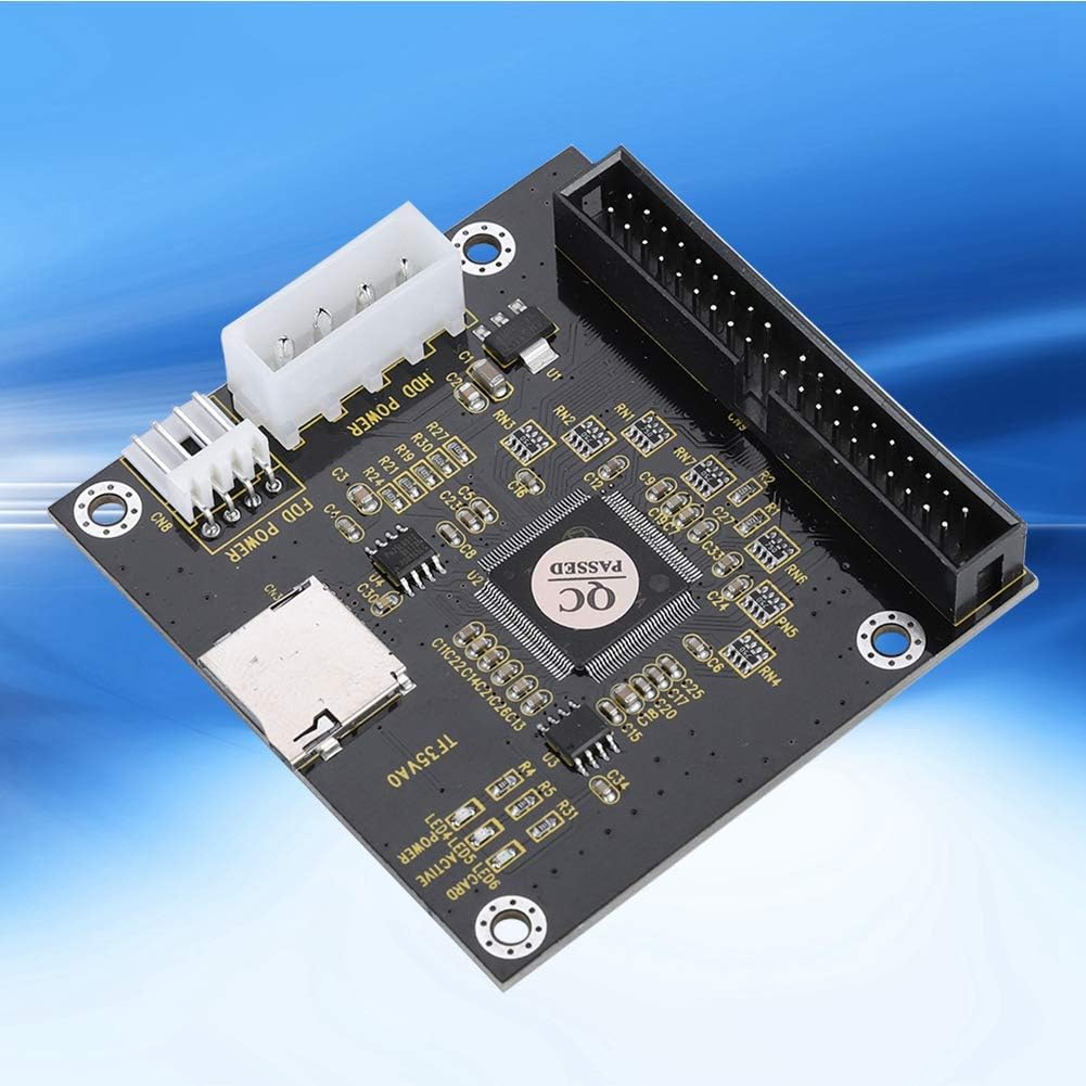 SD,SDHC,SDXC,MMC to IDE 40Pin 3.5in Male Memory Card Adapter, Mute Four Legged Computer Power Connector for DOS,Linux, MMC System Specification 2.0, etc