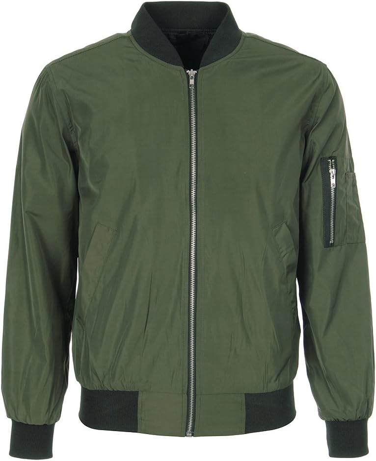 KUNST Men's Premium Lightweight MA-1 Flight Windbreaker Bomber Jacket