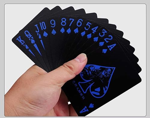 Miniatura 6 de Blue Wolf - Cartas de póquer impermeables con plástico flexible de PVC, baraja de póquer novedosa para niños y adultos, barajas de cartas para