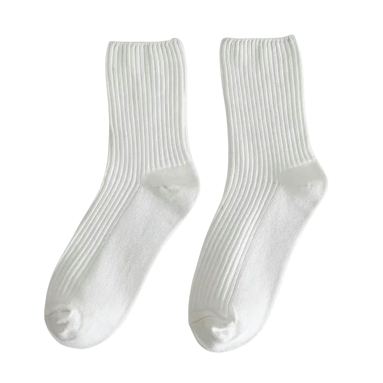 Calzini Calzini A Tubo Inverno Autunno Femmina Coffee Colore Vertical Stripes Calze All-Match Neutra