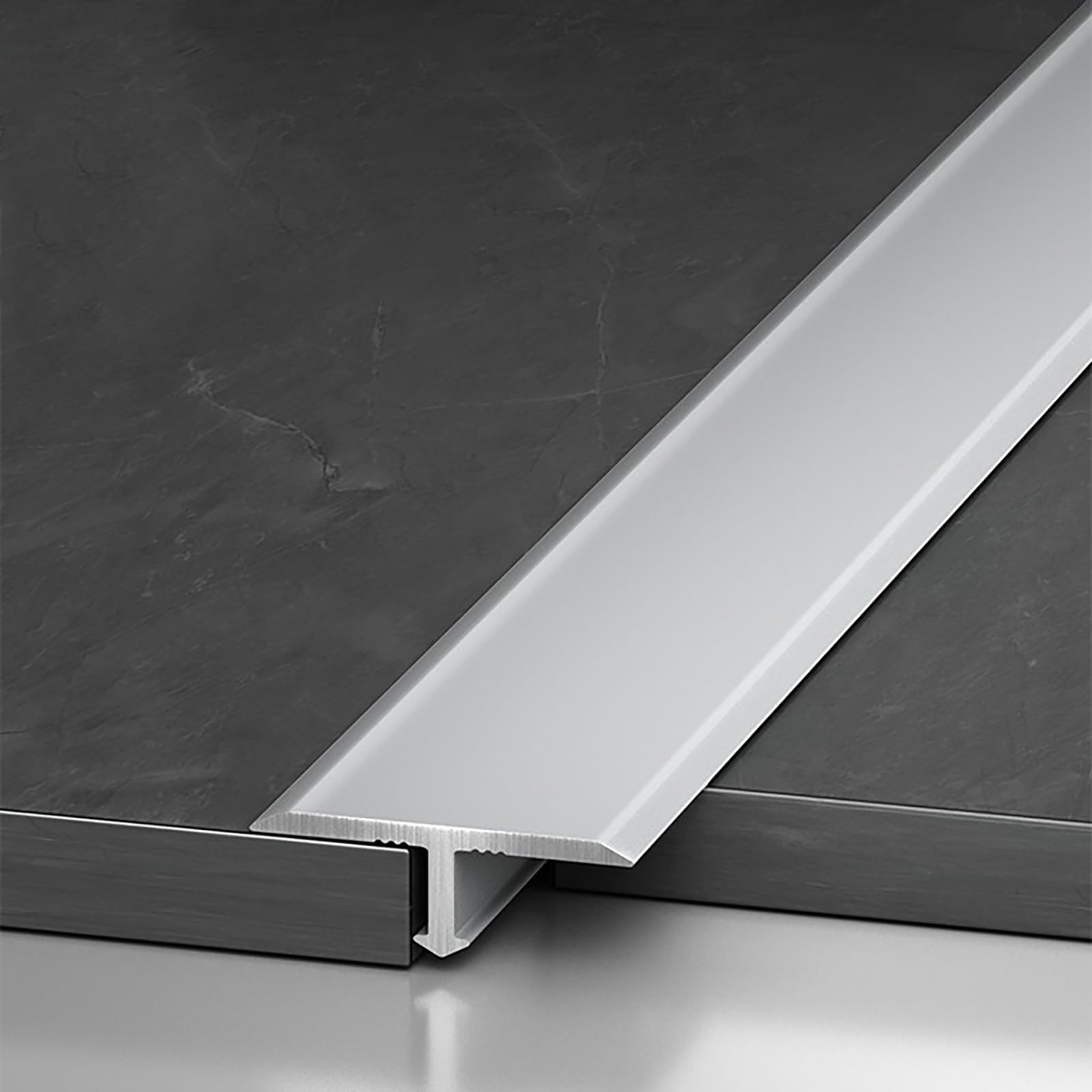 T Schiene Aluprofile 90cm* 3 Stück Boden Übergangsschiene T-profil Übergangsschienen Für Türschwellen Und Raumübergänge Für Bodenbeläge Gleicher Höhe(Silver,40 * 7mm)