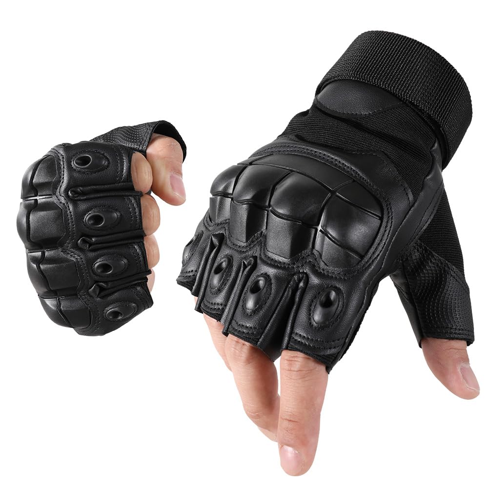 AXBXCXHalf Finger Tactical Gloves Military Fingerless Gloves for Men
