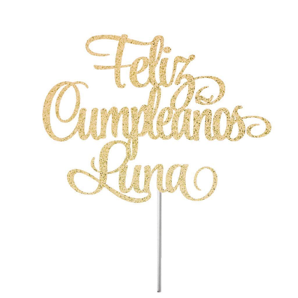 Buy Feliz Cumpleaños Cake Topper Custom Happy Birthday Spanish Happy