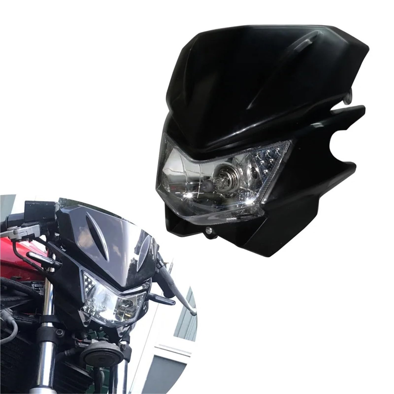 Moto Fari Stradali Spot Light Beam Kit Carenatura Faro Per Moto