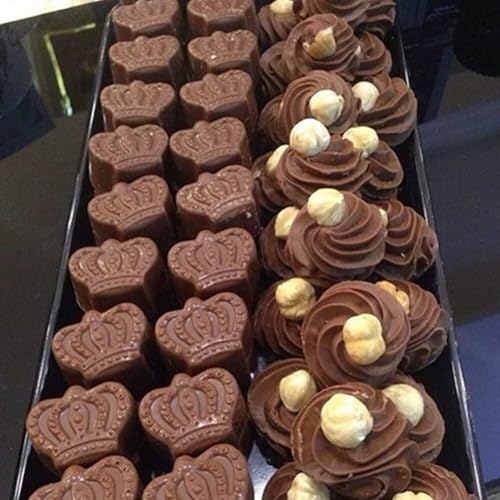 Miniatura 4 de Lipfer Moldes de chocolate de policarbonato en forma de corona transparente 3D chocolate Herramientas de decoración de confitería Chocolate