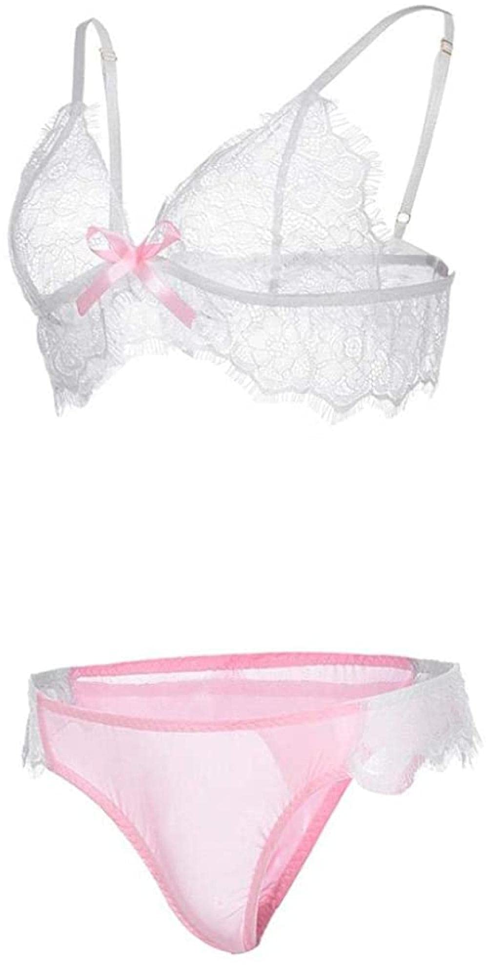 Indumenti da Notte Camis con Corsetto di Pizzo Sexy da Donna + Pigiama con Perizoma