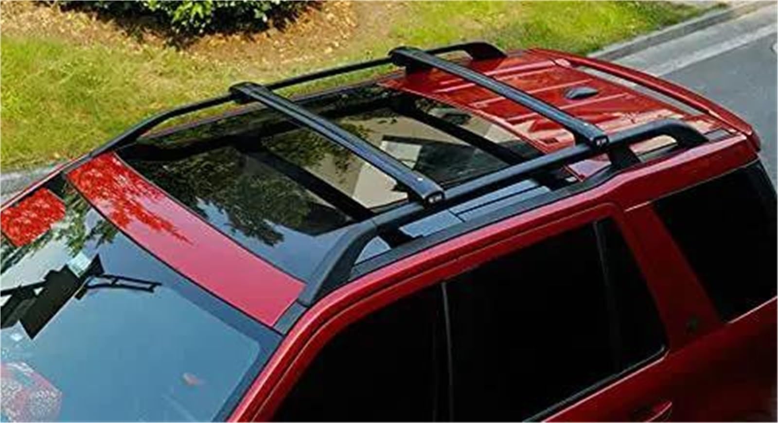 Porta Equipaje Juego 4 Barras Transversales Portaequipajes Techo Para Land Para Rover Para Freelander 2 LR2 2006-2016 Aluminio Negro
