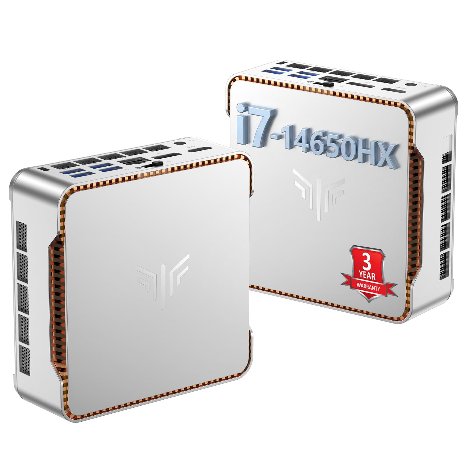 NiPoGi H2 Mini PC,Ιntel Core i7-14650HX,32GB DDR4,1TB NVMe SSD,W-11 Pro | (16C/24T,fino a 5,20GHz),Mini Computer per Ufficio,Casa,Affari,4K Triple Display DP+HDMI+Type-C,WiFi 6/BT5.2/LAN