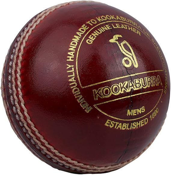 Kookaburra County Star Cricket Ball, Red - Mens and Youths