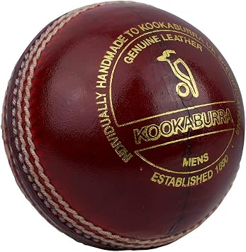 Kookaburra County Star Cricket Ball, Red - Mens and Youths
