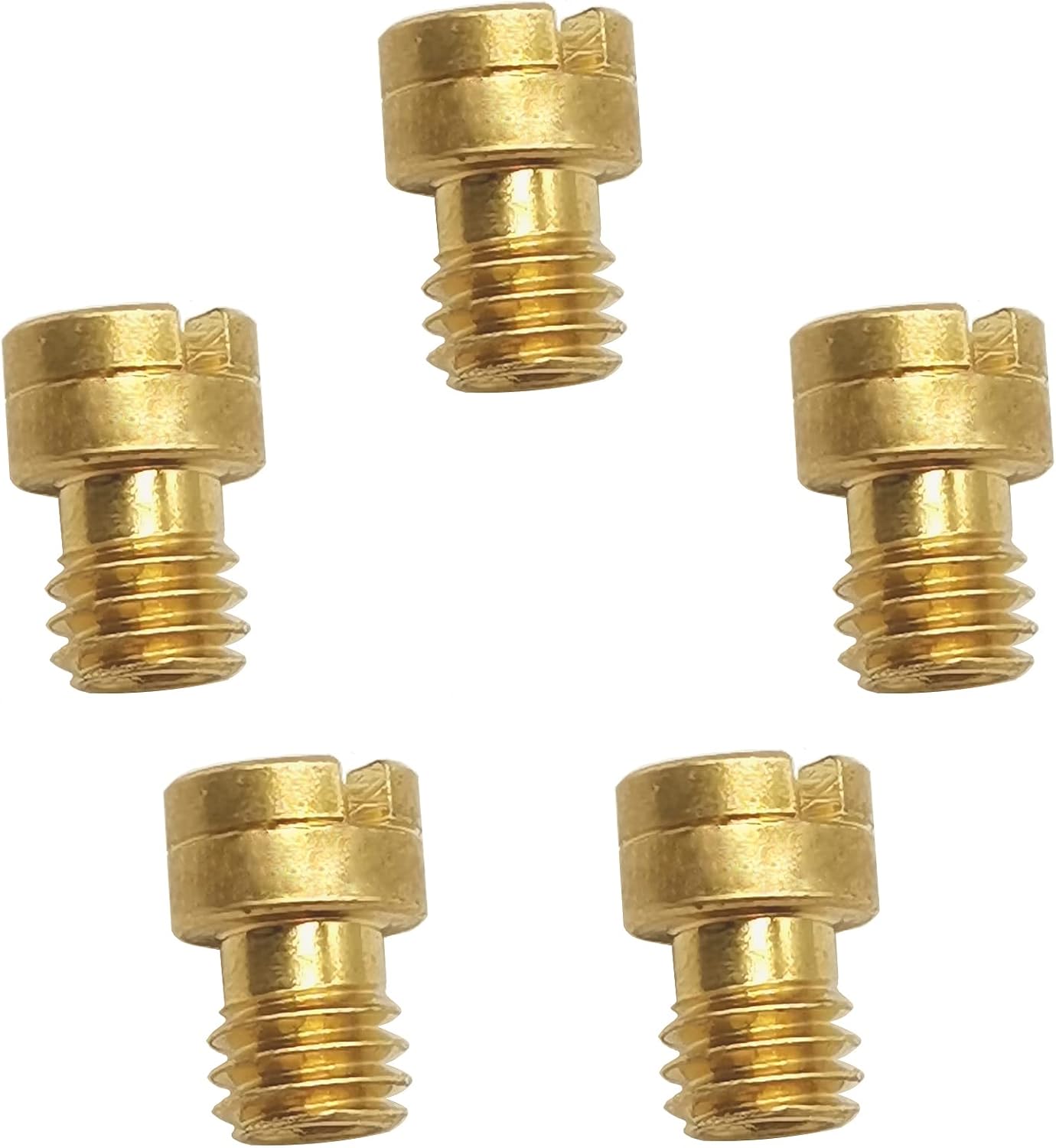 5pcs GY6 50CC 80CC Carburetor Main Jet, 4mm Round Head Main Jet Fit for Keihin PZ19 CVK 24 26 Carb (#100. #102. #105. #108. #110.)