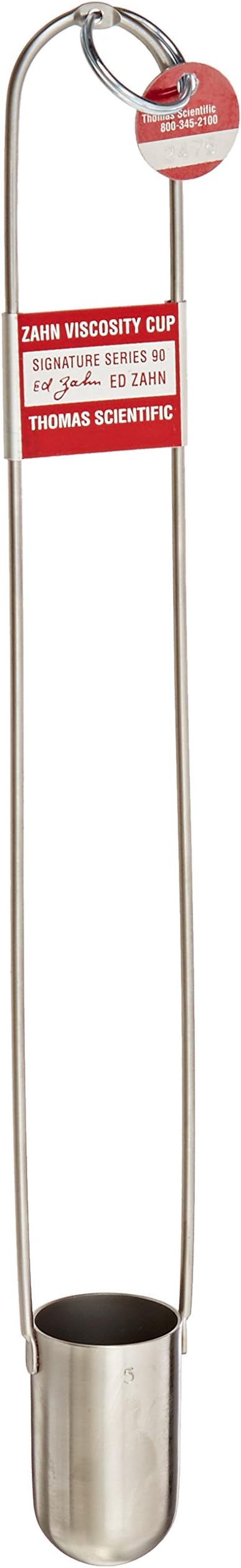 2105 Signature-Series Stainless Steel S90/Zahn Calibrated Viscosity Cup, Size 5