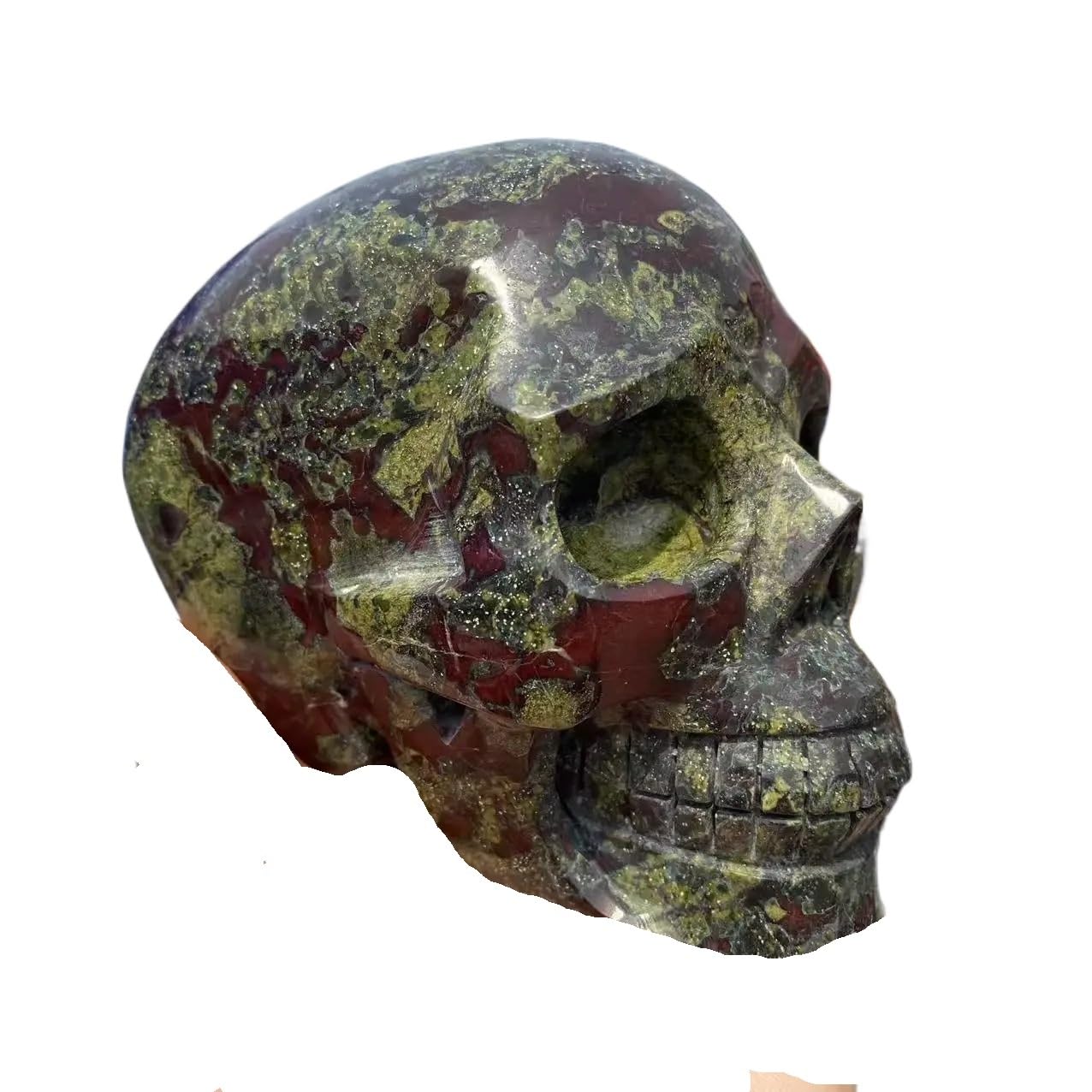 AARTERZZA 1pc 1.1-1.3kg Dragonstone Crystal Skull Gems Air Purification Room Decoration