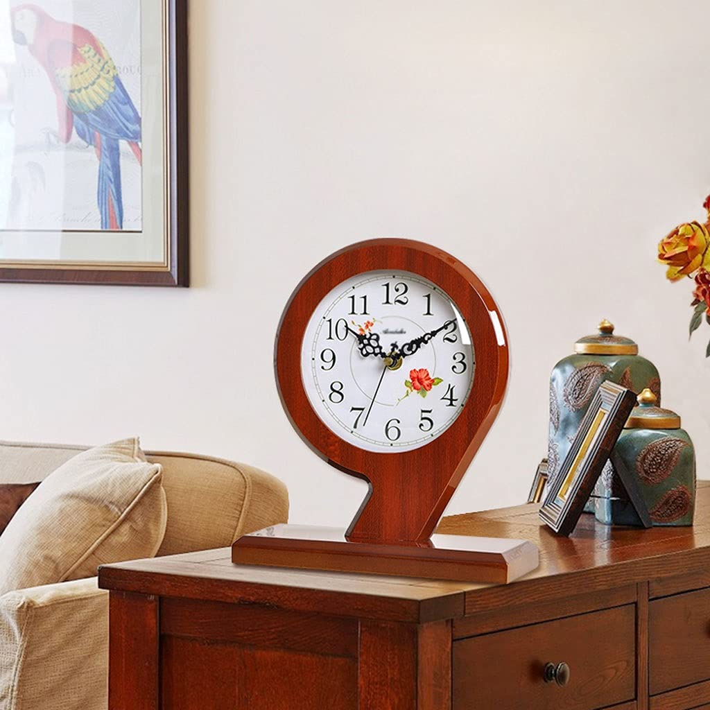 卓上時計 中国風のヴィンテージサイレントテーブルデスククロック