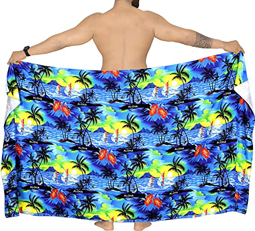 LA LEELA Men's Sarong Swim Bath Pareo Aloha Wraps2