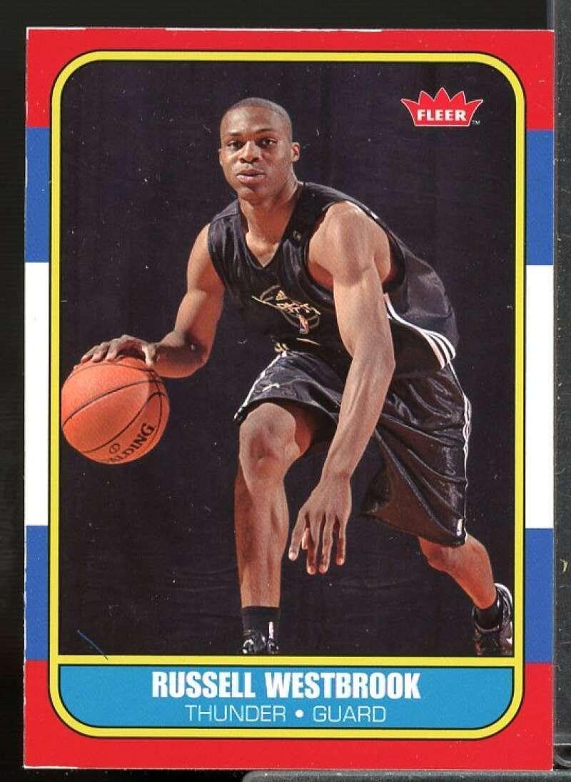 Russell Westbrook Rookie Card 2008-09 Fleer 1986-87 Rookies Glossy #86R166 - Basketball Slabbed Rookie Cards