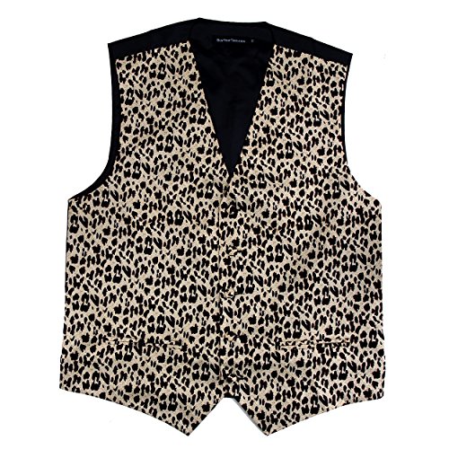 Buy Your Ties Mens Animal Print Tuxedo Vest Leopard Tiger Zebra Cheetah Prom Formal Wear