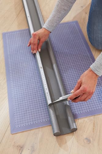 tesamoll Zugluftstopper für glatte Böden im 2er Pack - Zuschneidbare Türdichtung zum Schutz vor Zugluft - mit Schallschutz - 2x 95 cm x 25 mm, kürzbar - Anthrazit