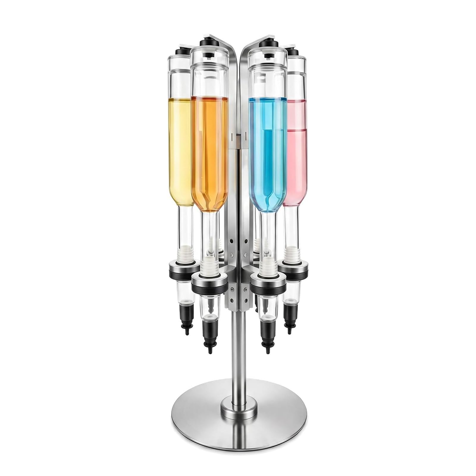 Stazione Erogatrice di Profumo Liquido, Riempitrice di Liquido per Montaggio su Tavolo per Profumo, con 6 Bottiglie (375 Ml/500 Ml), Teste della Pompa Regolabili, Pompa di 500ml