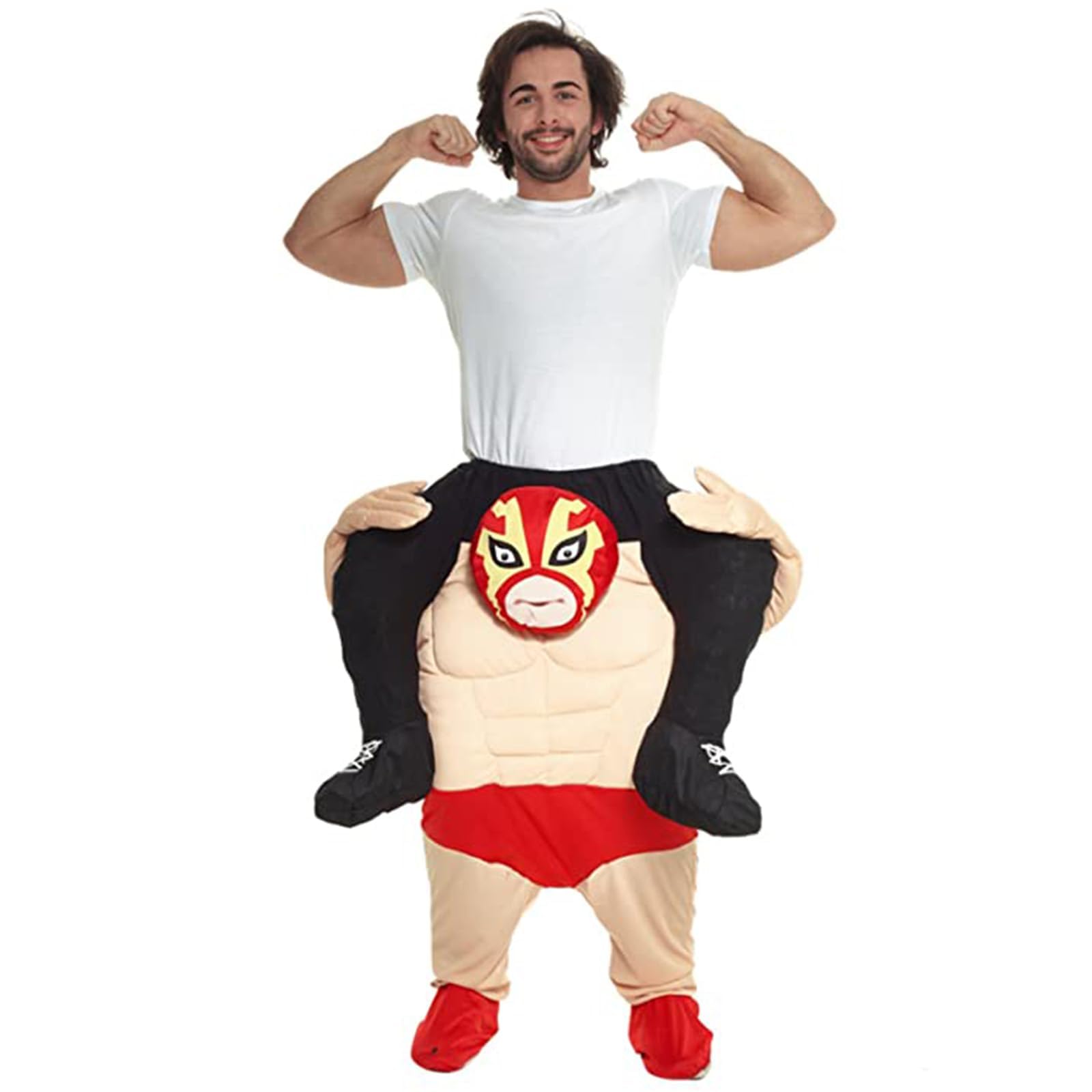 Morph Disfraz Luchador Mexicano, Disfraz a Hombros Adulto, Disfraz Lucha Libre