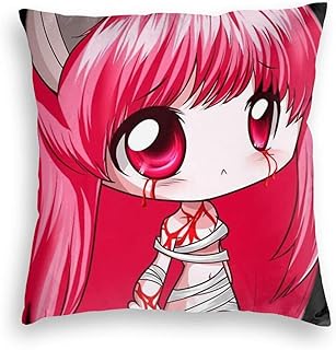 IUBBKI Lucy -Elfen Lied Funda de Almohada de Terciopelo 45cm-45cm