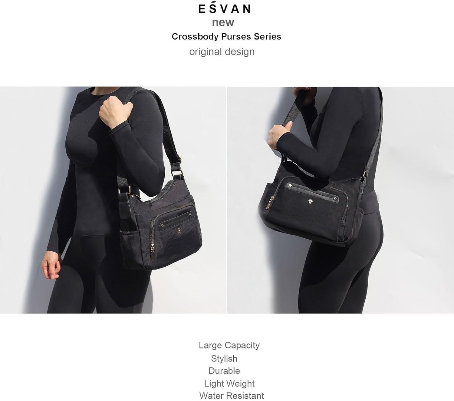 Women Crossbody Bag Shoulder Handbag Multiple Pockets Bag Ladies Messenger Bag Purse Fashion Tote - Image 2