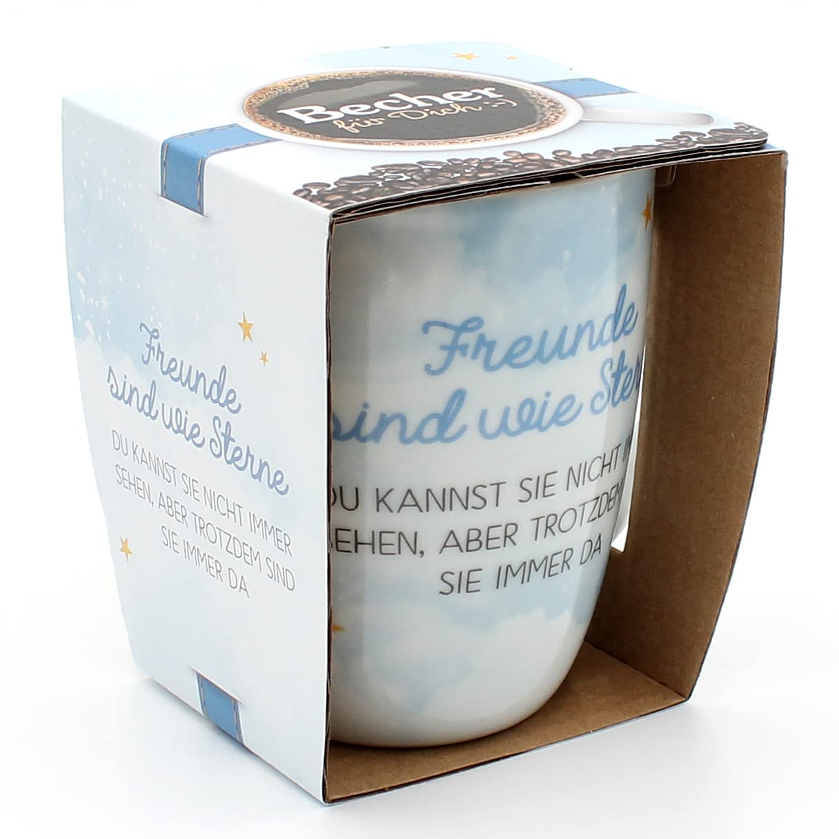 Dekohelden24 Mug En Porcelaine Avec Motif Bonheur, Taille H