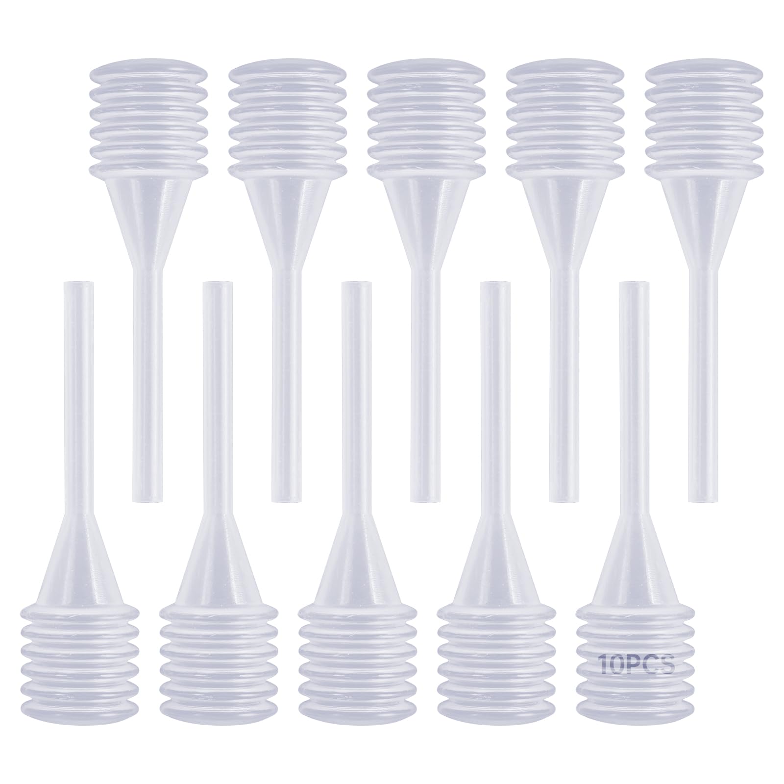 3ML Clear Plastic Transfer Pipettes Accordion Style Liquid Eye Dropper Squeeze Transfer Pipettes for Essential Oils Perfume Dispense Pipettes (10)