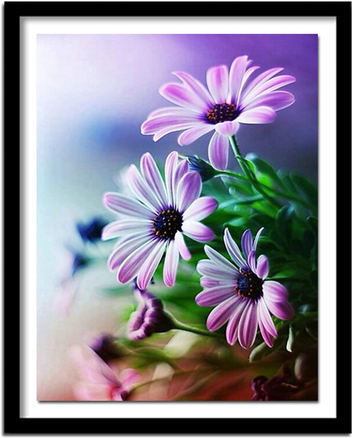 ERKIES 5D Diamond Painting Kits for Adults, DIY Full Drill Diamond Art Adults Kids Gifts, Diamond Art Gem Painting, Paintings Arts for Home Wall Decor， Color Flowers Round Drill 36x48in