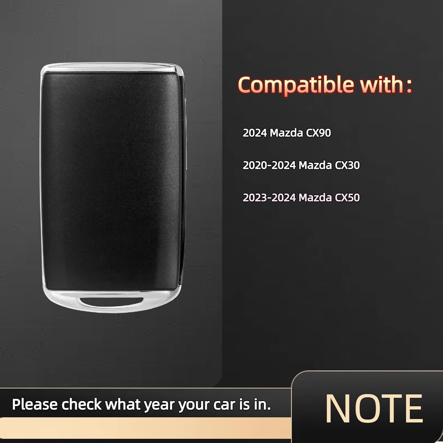 Smart Key Fob Remote Replacement Compatible with Mazda CX-30 CX-50 CX-90 2020 2021 2022 2023 2024 Keyless Entry Remote Control 4 Buttons WAZSKE11D01