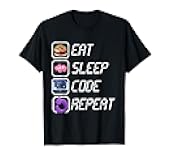 Eat Sleep Code Repeat Funny Programming Coding design T-Shirt