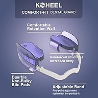 Vista 2 de KOHEEL Protector bucal para rechinar dientes, protector dental ajustable para detener el bruxismo, protector nocturno, 2 unidades (mediano)