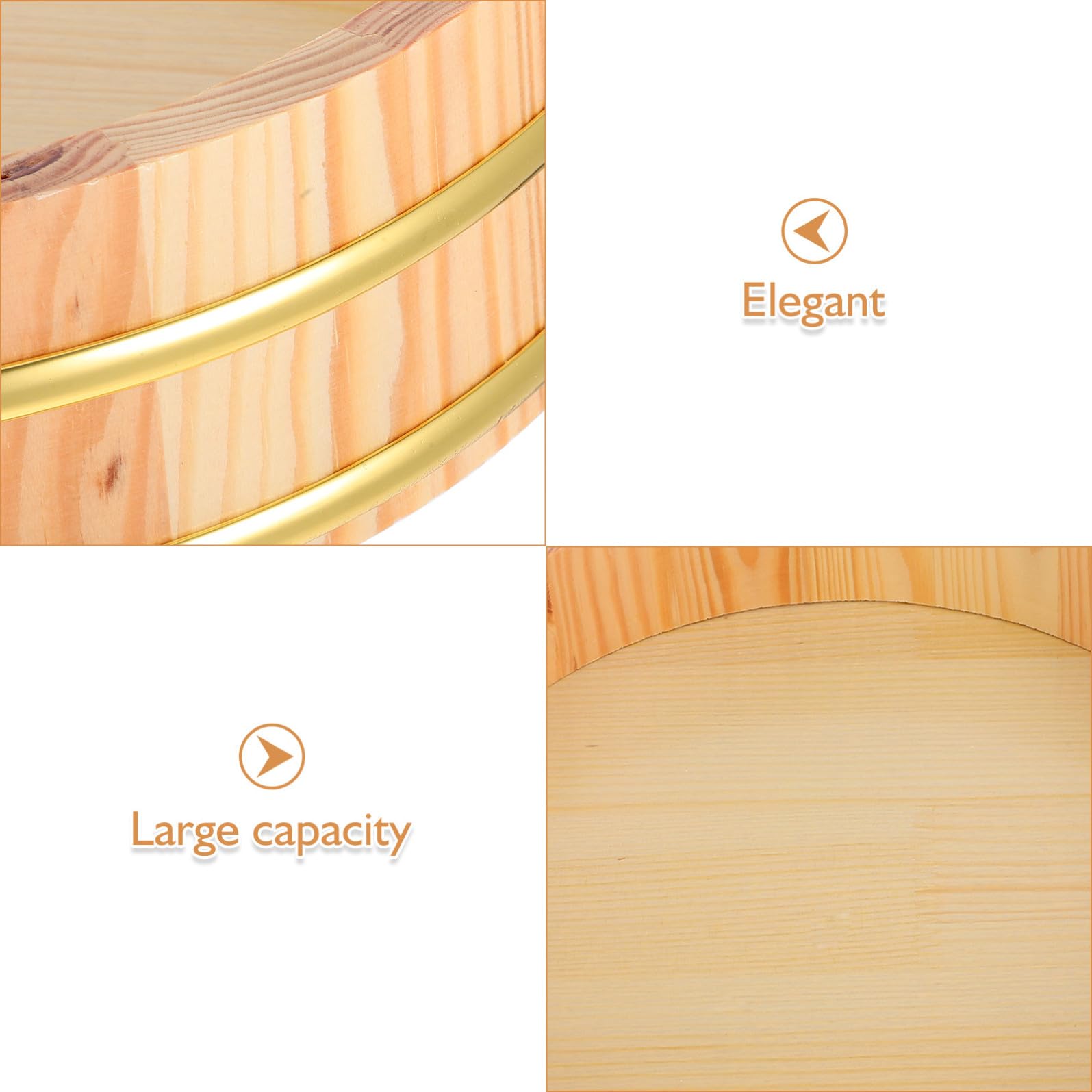 Kit per Preparare Sushi Contenitore per Riso Sushi in Legno da 26cm Grande Capacità Versatile per Cucina