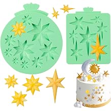 KALAIEN Star Molds Silicone, 2 Pcs Star Chocolate Mold
